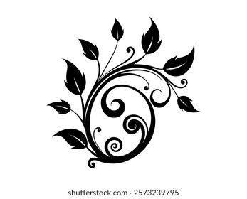 flower art design vector silhouette