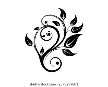 flower art design vector silhouette