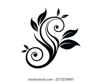 flower art design vector silhouette