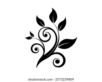 flower art design vector silhouette
