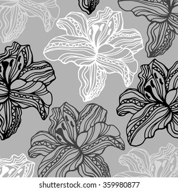 flower art illustration pattern bloom beauty green