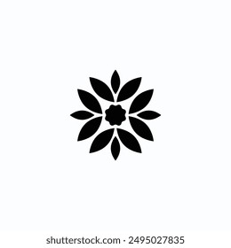 Blumenkunstlogo, Zeichnung, Form, Zeichen, Muster, Mandala, Blumenmuster, Blatt Vektorgrafik Vorlage vollständig editierbar