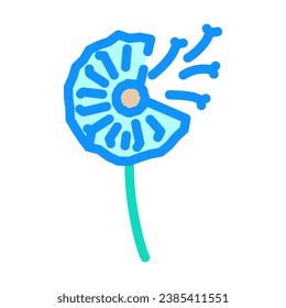 flower art tattoo vintage color icon vector. flower art tattoo vintage sign. isolated symbol illustration