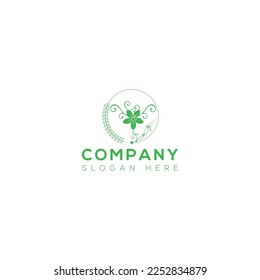 Diseño del logotipo del vector de arte flor