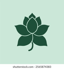 Flower Art Vector Logo Illustration Flat Modern