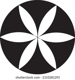A flower art which made from six circular arcs