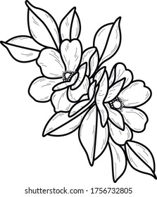 flower art work decorative element tattoo 