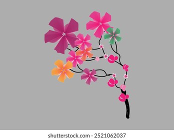 flower arts, vector flower design