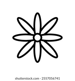 	
flower aster icon line style