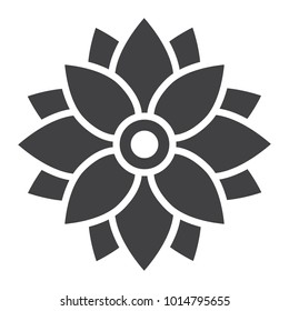 Flower Astra glyph icon, easter and holiday, nature sign vector graphics, a solid pattern on a white background, eps 10.