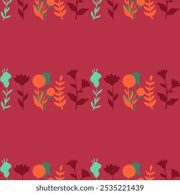 flor, otoño, floral, patrón, fondo, sin costuras, diseño, Vector, motivo, adorno, flor, hoja, belleza, textil, vintage, lindo, prado, arte, Fondo de pantalla, naturaleza, impresión, ilustración, abstracto