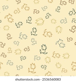 flor, otoño, floral, patrón, fondo, sin costuras, diseño, Vector, motivo, adorno, flor, hoja, belleza, textil, vintage, lindo, prado, arte, Fondo de pantalla, naturaleza, impresión, ilustración, abstracto