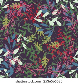 flor, otoño, floral, patrón, fondo, sin costuras, diseño, Vector, motivo, adorno, flor, hoja, belleza, textil, vintage, lindo, prado, arte, Fondo de pantalla, naturaleza, impresión, ilustración, abstracto