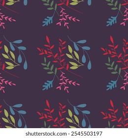 flor, otoño, floral, patrón, fondo, sin costuras, diseño, Vector, motivo, adorno, flor, hoja, belleza, textil, vintage, lindo, prado, arte, Fondo de pantalla, naturaleza, impresión, ilustración, abstracto