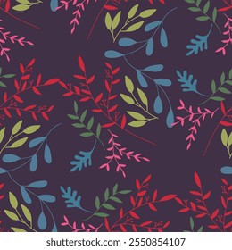 flor, otoño, floral, patrón, fondo, sin costuras, diseño, Vector, motivo, adorno, flor, hoja, belleza, textil, vintage, lindo, prado, arte, Fondo de pantalla, naturaleza, impresión