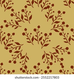 flor, otoño, floral, patrón, fondo, sin costuras, diseño, Vector, motivo, adorno, flor, hoja, belleza, textil, vintage, lindo, prado, arte, Fondo de pantalla, naturaleza, impresión, ilustración, abstracto