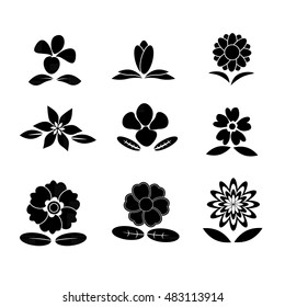 Similar Images, Stock Photos & Vectors of Flower icon set - 190304348