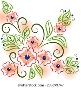 Flower Background Circle Element Design Vector Stock Vector (Royalty ...