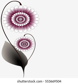 Flower background with abstract flowers.