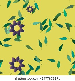 Fondo de la flor, Vector de arte, fondo de verano, acuarela de flores, patrón de flores, fondo de hoja, fondos de la naturaleza, Fondo de pantalla sin fisuras, diseño de Vector, patrón ornamental