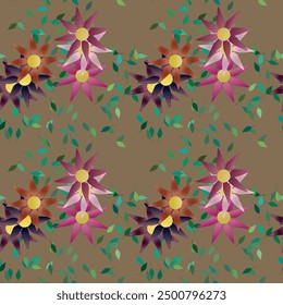 Fondo de flores, fondos de la naturaleza, fondo de Vector, patrón de flores, hojas de Vector, fondo de verano, Vector abstracto, hoja aislada, patrón de pétalos, Vector de adorno, textura sin costuras