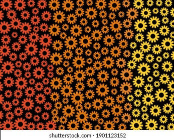 flower background with beautiful color gradient