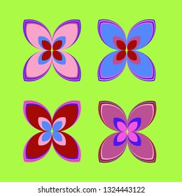 Flower background - beauty nature multicolor pattern.