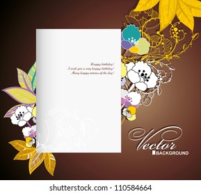 Flower Background with blank