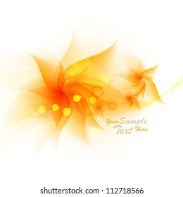 Flower background brochure template
