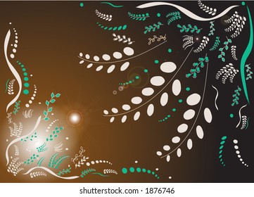 Flower background in brown color. Illustration
