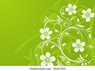 Flower background with bud, element for design, vector illustration