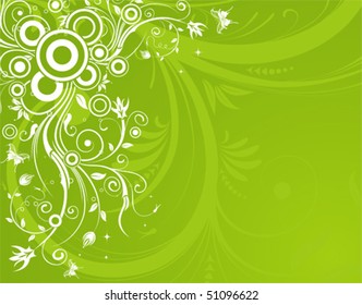 Flower Background with Butterfly, element for design, vector illustration