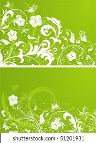 Flower background with butterfly, element for design, vector illustration