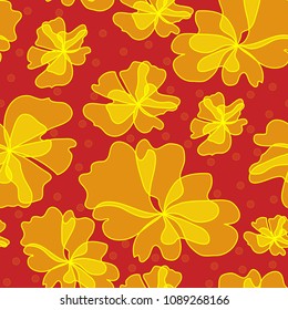 Flower background, colorful. Seamless pattern. Vector illustration. Elegant and decoration. 