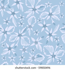 Flower background with Crassula. Vector illustration.