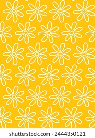 Fondo de la flor, Textura de margarita, Fondo de pantalla de margarita, Patrón sin costuras, Patrón floral, Patrón de flores, Ilustración vectorial