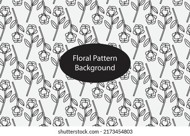 Flower background with decorative flowers in art 