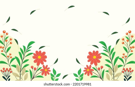 Flower background design. Beautiful flower banner template design