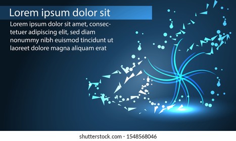 flower background design modern style technology. light blue color. for presentations, backgrounds, posters, wallpapers.