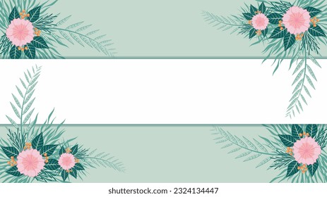 flower background design vector illustration suitable for background on invitation card, greeting card design with modern design and luxury