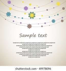 Flower background design. Vector Illustration