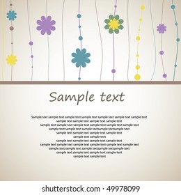Flower background design. Vector Illustration
