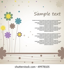 Flower background design. Vector Illustration