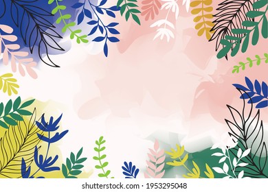 flower background for design. Vector design templates in simple modern style with copy space for text, flowers and leaves - wedding invitation backgrounds and frames, social media stories wallpapers.