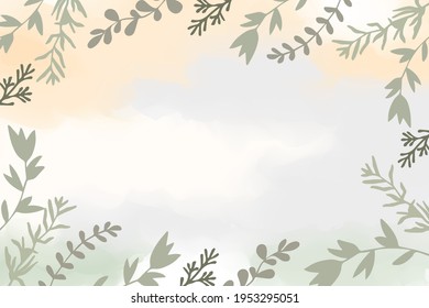 floraler Hintergrund für Design. Vektordesign-Vorlagen in einfachem, modernem Stil mit Kopienraum für Text, Blumen und Blätter - Hintergründe und Rahmen für Hochzeitseinladungen, Wallpaper in den sozialen Medien.