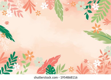 flower background for design. Vector design templates in simple modern style with copy space for text, flowers and leaves - wedding invitation backgrounds and frames, social media stories wallpapers.