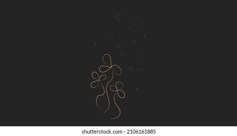 Flower background for editing. Minimalist flower wallpaper. Floral desktop wallpaper. Pink gray background vector illustration. Pink gray floral wallpaper.