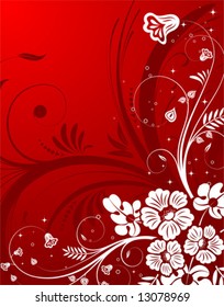 Flower background, element for design, vector illustration