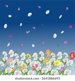 flower, background, flat, lay, pink, pattern, pastel, nature, wedding, card, plant, floral, decoration, beautiful, spring, tree branch, blossom, bloom, small, texture, design, frame, invitation,