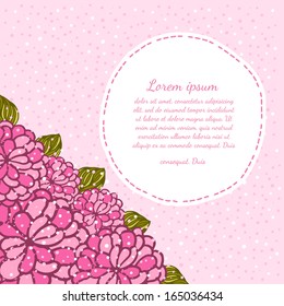 Flower background. Floral card